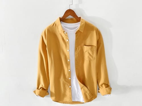 Camisa hombre con cuello lisa